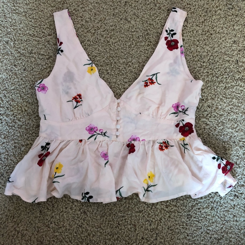 Floral Print Buttoned Blouse - Picture 1 of 5